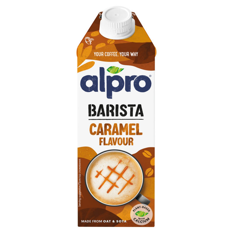 Alpro Barista Napój owsiano-sojowy o smaku karmelowym 750 ml