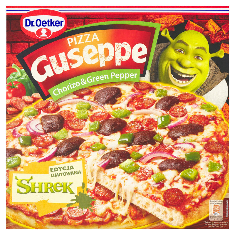 Dr. Oetker Guseppe Pizza z salami chorizo sosem pomidorowo-szpinakowym i zieloną papryką 423 g