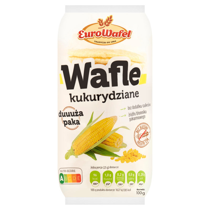 Eurowafel Wafle kukurydziane 100 g