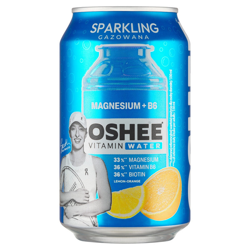 Oshee Vitamin Water Napój gazowany o smaku cytryny i pomarańczy 330 ml