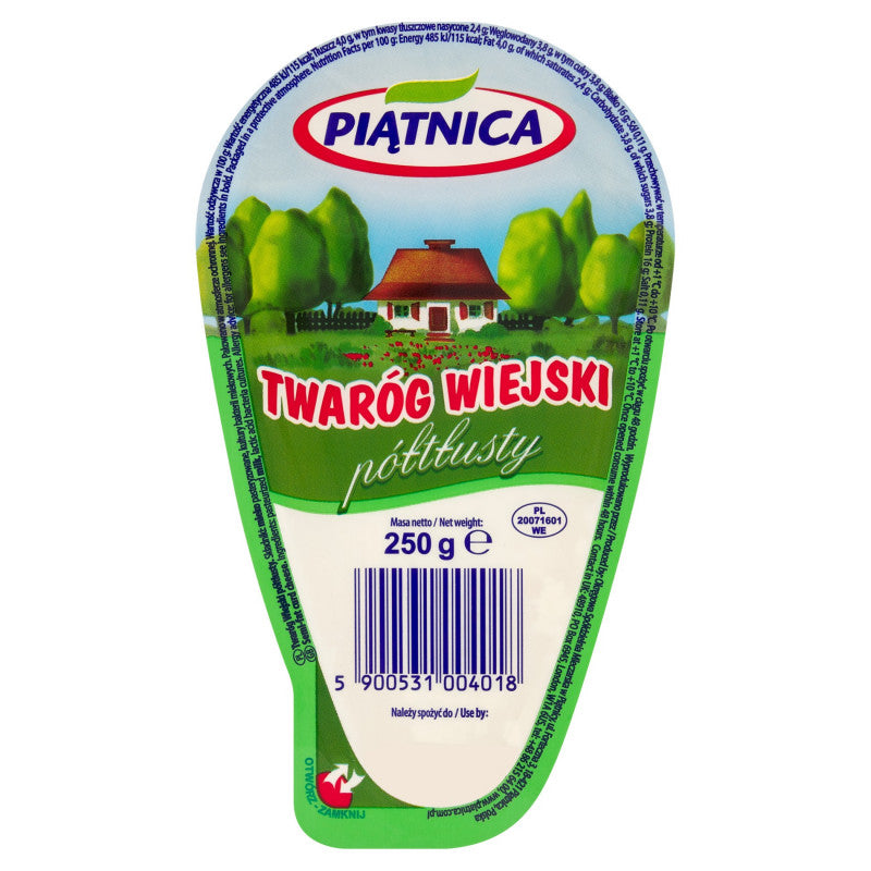 Piątnica Twaróg wiejski półtłusty 250 g