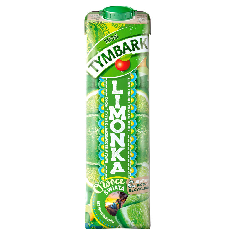 Tymbark Owoce Świata Napój wieloowocowy limonka 1 l