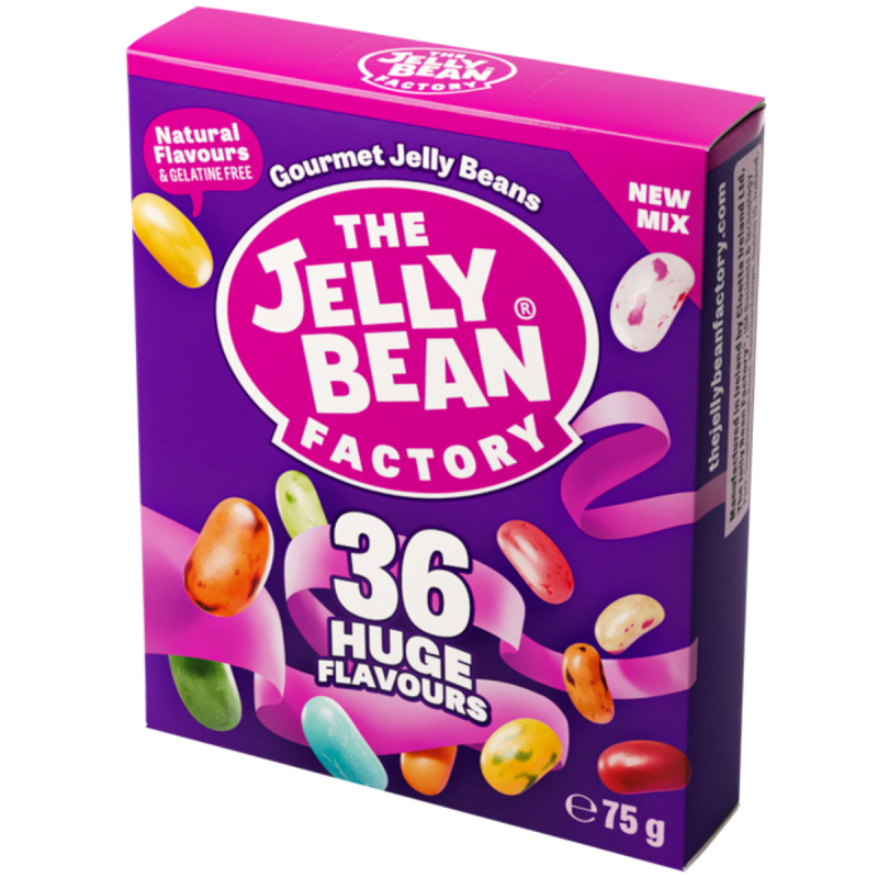 Cukierki do żucia The Jelly Bean Factory 36 smaków, mix 75 g