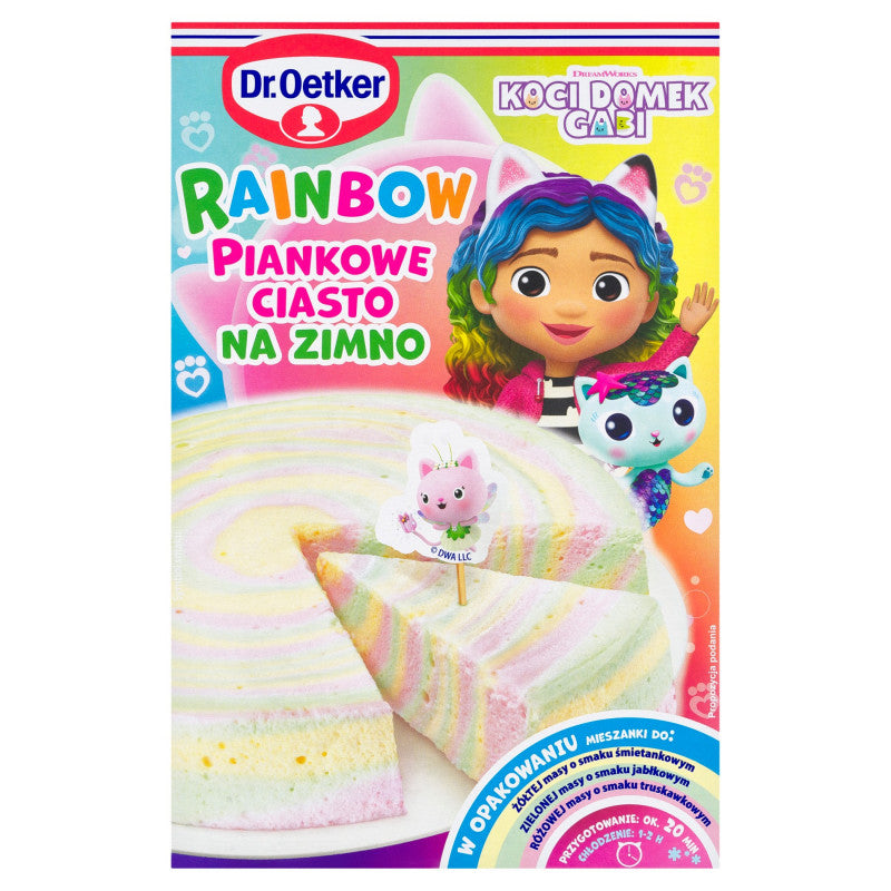 Dr. Oetker Rainbow Piankowe ciasto na zimno 168 g
