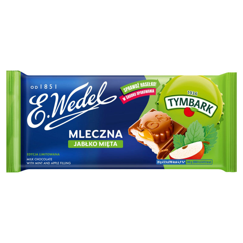 E. Wedel Czekolada mleczna jabłko mięta 100 g