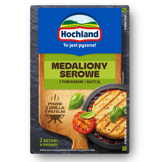 Hochland Medaliony serowe z pomidorami i bazylią 120 g (2 x 60 g)