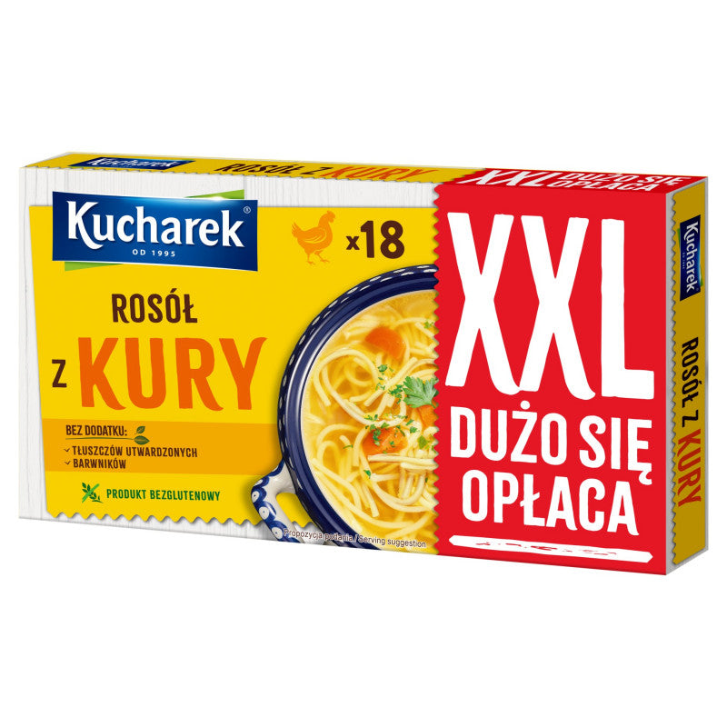 Kucharek XXL Rosół z kury 180 g (18 x 10 g)