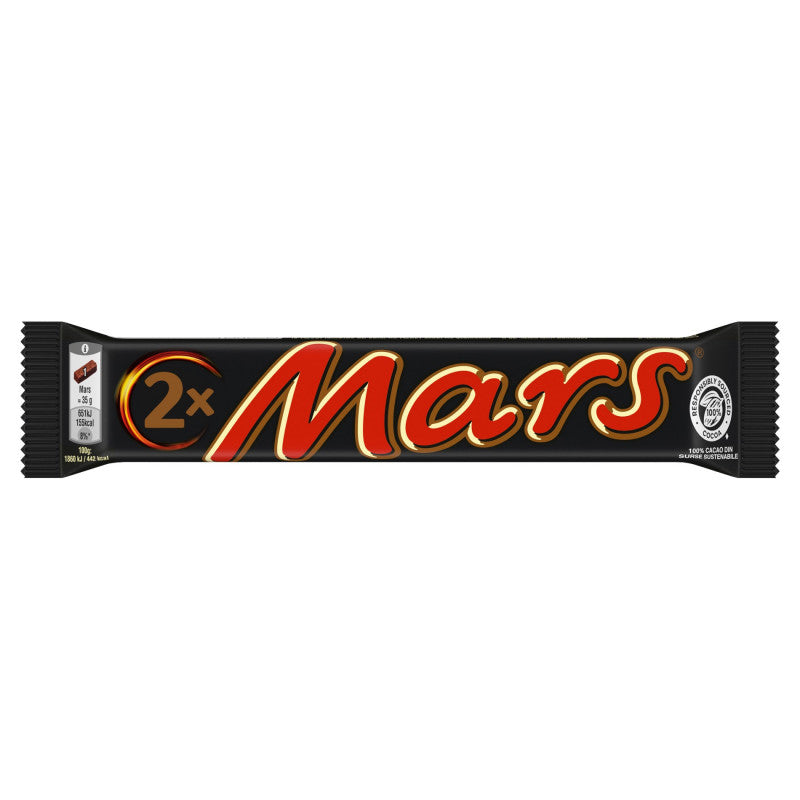 Mars Nugatowe nadzienie oblane karmelem i mleczną czekoladą 70 g (2 x 35 g)