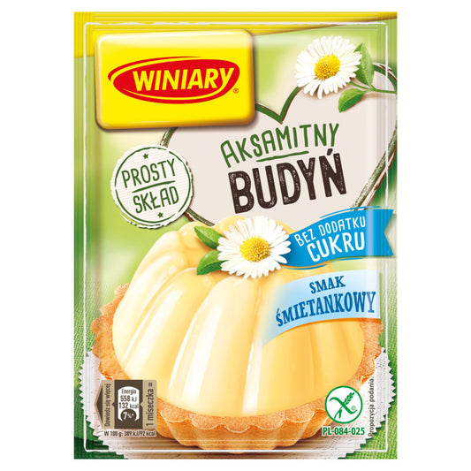 Winiary Budyń bez dodatku cukru smak śmietankowy 35 g